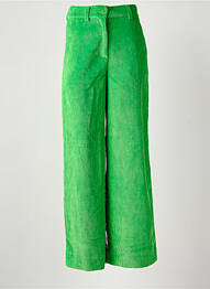 Pantalon evazat închidere cu fermoar sub clapetă cu nasturi verde ESSENTIEL ANTWERP femeie