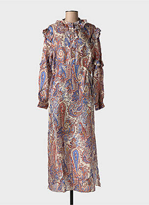 Rochie lungă mâneci lungi mâneci lungi portocalie ROSEANNA femeie