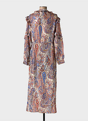 Rochie lungă mâneci lungi mâneci lungi portocalie ROSEANNA femeie