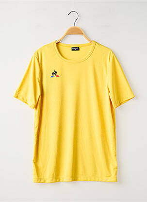 Tricou elasticitate mâneci scurte galben LE COQ SPORTIF copil