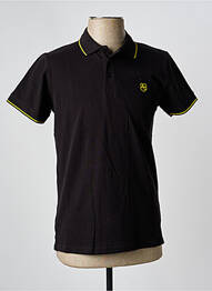 Polo croială dreaptă mâneci scurte negru AMERICAN COLLEGE homme