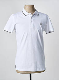 Polo croială dreaptă mâneci scurte alb AMERICAN COLLEGE homme
