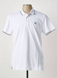 Polo croială dreaptă mâneci scurte alb AMERICAN VINTAGE homme
