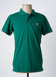 Polo croială cambrată mâneci scurte verde AMERICAN COLLEGE homme