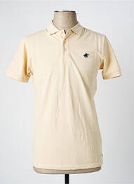 Polo croială cambrată mâneci scurte bej AMERICAN COLLEGE homme