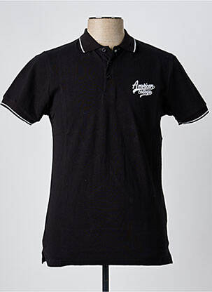 Polo negru AMERICAN COLLEGE bărbat