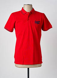 Polo elasticitate mâneci scurte roșu AMERICAN COLLEGE homme