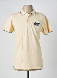 Polo elasticitate mâneci scurte bej AMERICAN COLLEGE homme