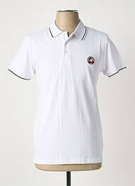 Polo elasticitate mâneci scurte alb AMERICAN COLLEGE homme