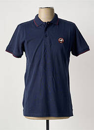 Polo elasticitate mâneci scurte albastru AMERICAN COLLEGE homme