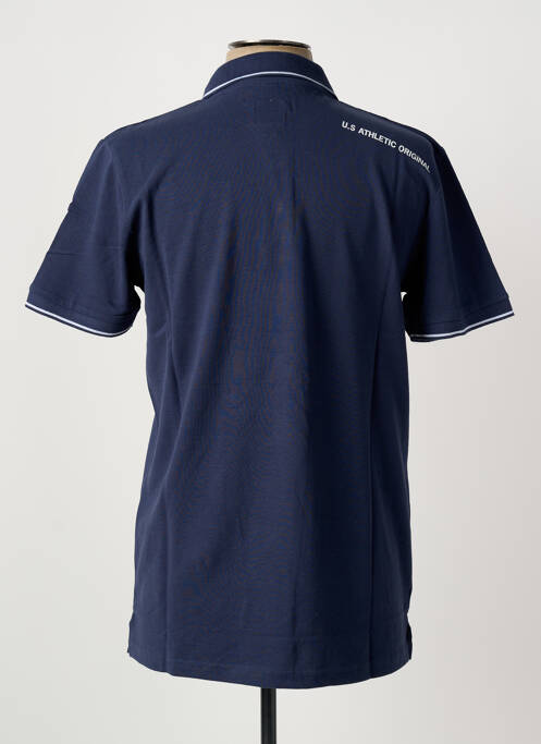 Polo elasticitate mâneci scurte albastru U.S ATHLETIC homme