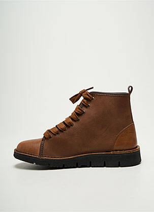 Adidași material neted vârf rotund maro NATURAL WORLD unisex