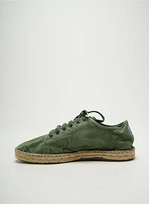 Espadrile branț detașabil vârf rotund verde NATURAL WORLD bărbat