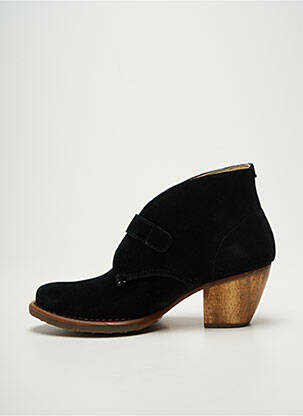 Botine/ghete cubanez toc de 4 la 6 cm negru NEOSENS femeie