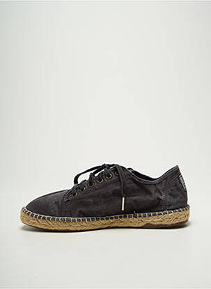 Espadrile branț detașabil vârf rotund negru NATURAL WORLD bărbat