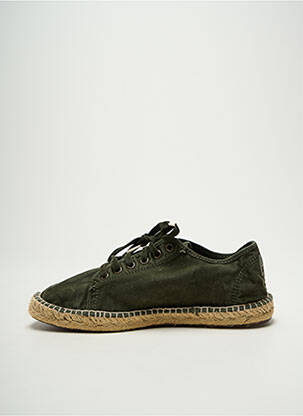 Espadrile branț detașabil vârf rotund verde NATURAL WORLD bărbat