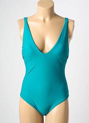 Costum de baie dintr-o singură piesă efect material satinat sutien cu susținere înaltă și burete detașabil verde VERY ZEN femeie