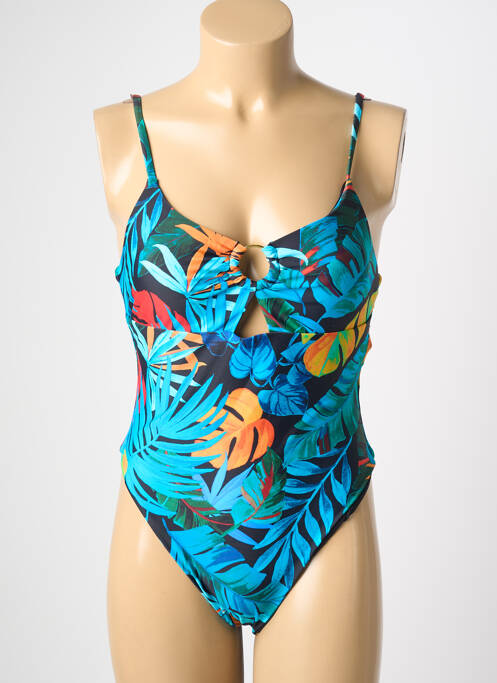 Costum de baie dintr-o singură piesă albastru HIBIKINI femeie