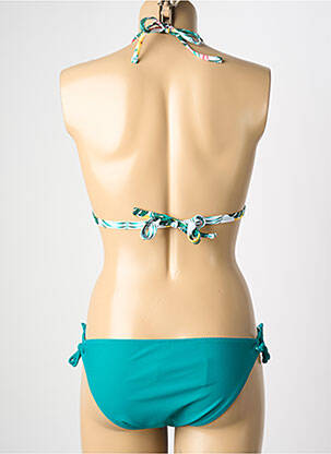 Costum de baie din două piese elasticitate top triunghiuri verde VERY ZEN femeie