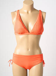 Costum de baie din două piese elasticitate top triunghiuri portocaliu VIDOYA femme