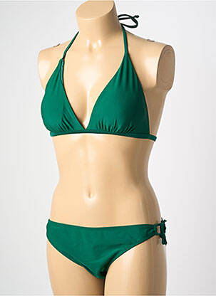 Costum de baie din două piese elasticitate top triunghiuri verde VERY ZEN femme