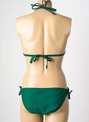 Costum de baie din două piese elasticitate top triunghiuri verde VERY ZEN femeie