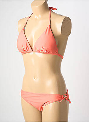 Costum de baie din două piese elasticitate top triunghiuri roz VERY ZEN femeie