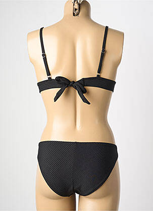 Costum de baie din două piese elasticitate top triunghiuri negru HIBIKINI femeie