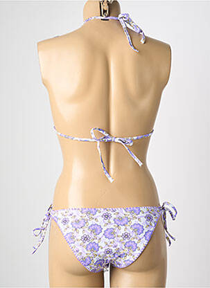 Costum de baie din două piese elasticitate top triunghiuri violet MYA femeie