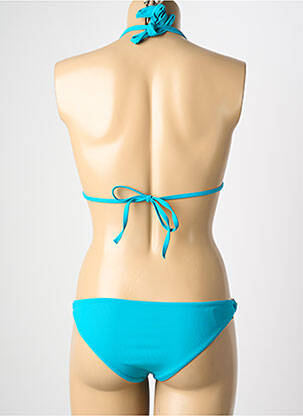 Costum de baie din două piese elasticitate top triunghiuri albastru VIOLETTA femeie
