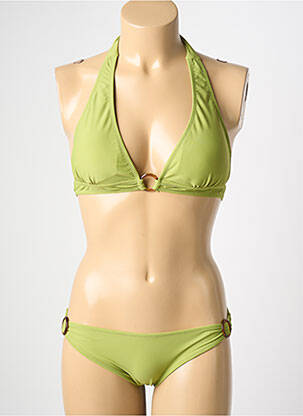 Costum de baie din două piese elasticitate sutien cu susținere înaltă și burete detașabil verde MYA femeie