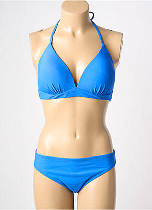 Costum de baie din două piese elasticitate top sutien modelat albastru VERY ZEN femeie
