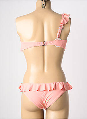Costum de baie din două piese elasticitate top bentiță roz RAE femeie