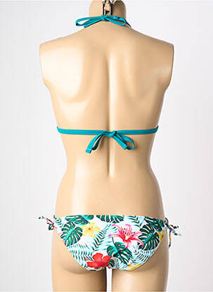 Costum de baie din două piese elasticitate top triunghiuri verde VERY ZEN femeie