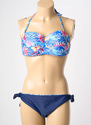 Costum de baie din două piese elasticitate top bentiță albastru LEMON BAY femeie