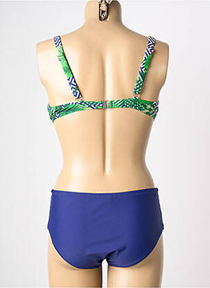 Costum de baie din două piese elasticitate top sutien modelat verde POWER FLOWER femeie