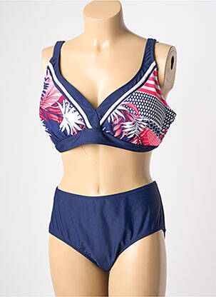 Costum de baie din două piese elasticitate top sutien modelat albastru SEXKISS femeie