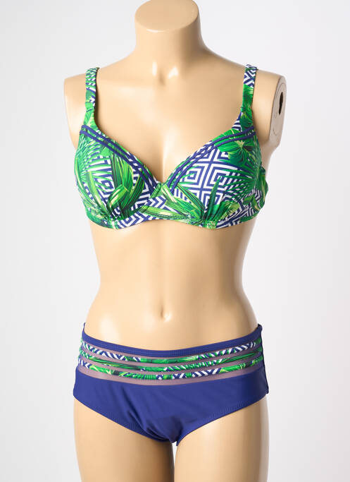 Costum de baie din două piese verde POWER FLOWER femeie