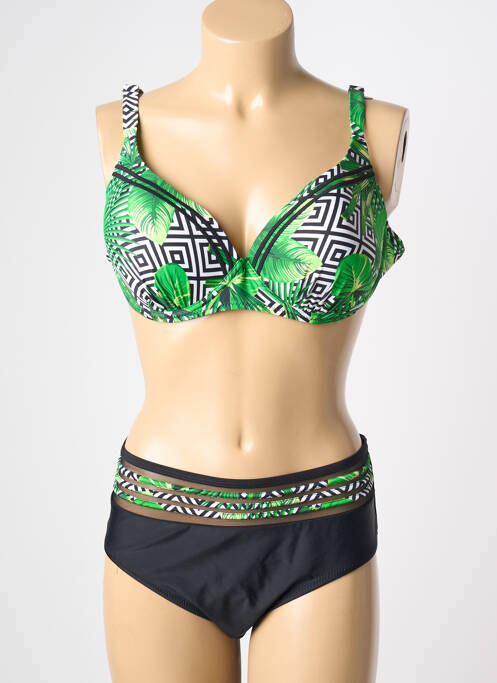 Costum de baie din două piese verde POWER FLOWER femeie