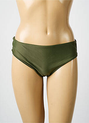 Chiloți de baie efect material satinat chiloți verde RAE femme