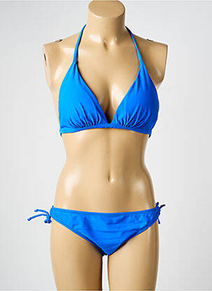 Costum de baie din două piese elasticitate top sutien modelat albastru VERY ZEN femeie