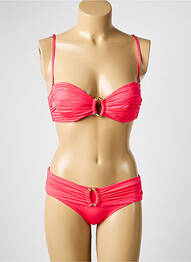 Costum de baie din două piese elasticitate top bentiță roz ESTHER QUEEN femme