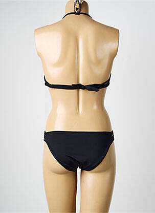Costum de baie din două piese elasticitate top bentiță negru RAE femeie