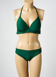 Costum de baie din două piese elasticitate top sutien modelat verde VERY ZEN femeie