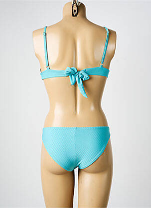 Costum de baie din două piese elasticitate top sutien modelat albastru HIBIKINI femeie