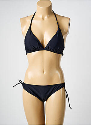 Costum de baie din două piese elasticitate top triunghiuri negru VERY ZEN femeie
