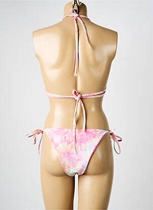 Costum de baie din două piese elasticitate top triunghiuri roz MERMAID femeie