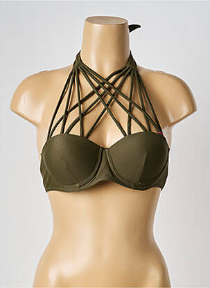 Sutien de costum de baie elasticitate top sutien push-up verde ESTHER QUEEN femeie