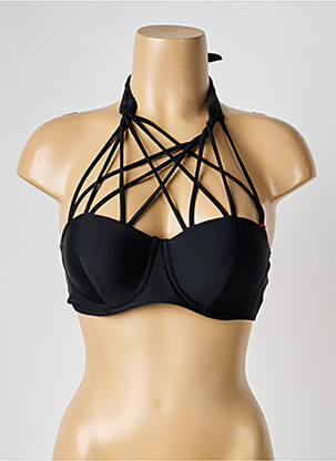 Sutien de costum de baie elasticitate top sutien push-up negru ESTHER QUEEN femeie
