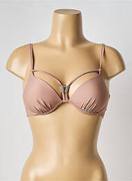 Sutien de costum de baie elasticitate top sutien push-up maro H.NATHALIE femeie